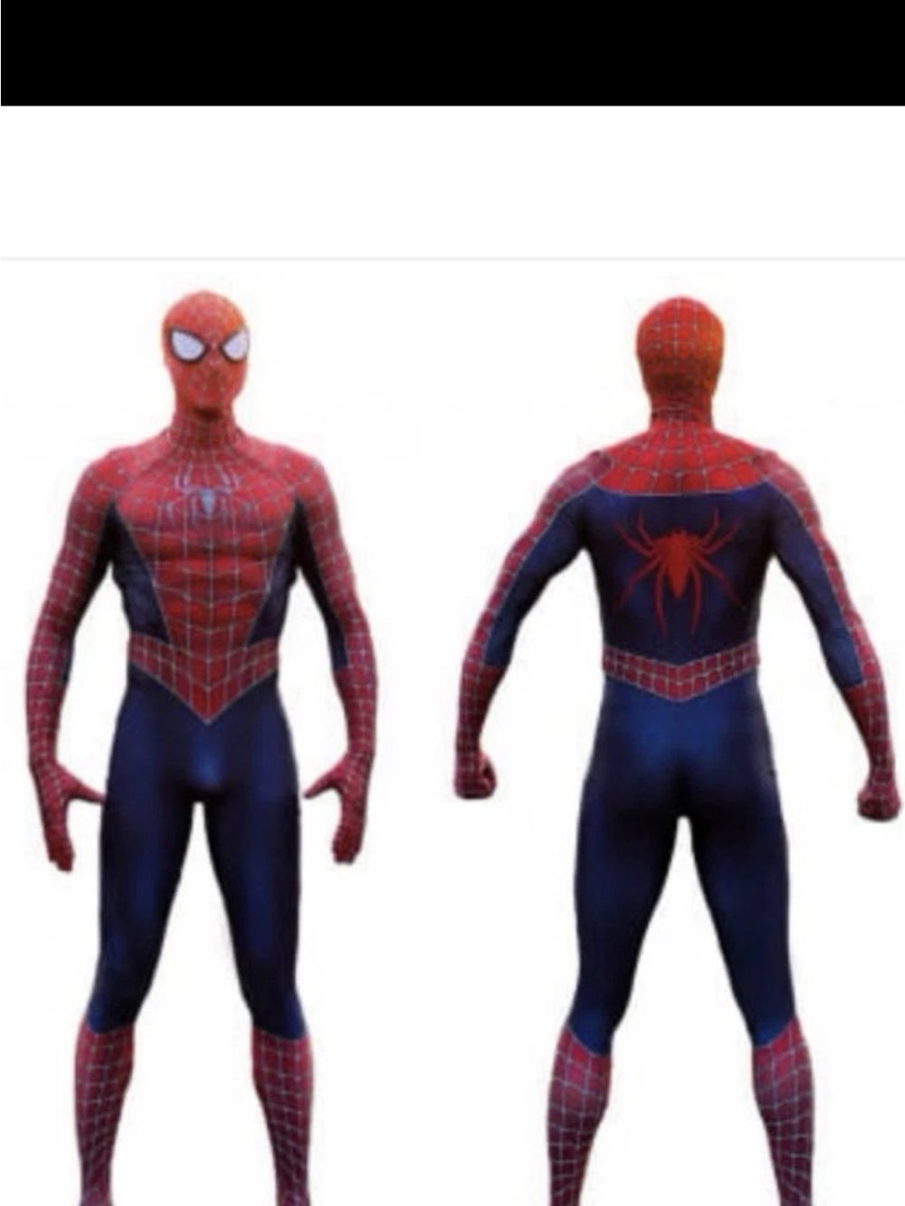 I Mens Spider-Inspired Red & Blue Face Mask Costume Set Spider-Man large - Picture 2 of 15